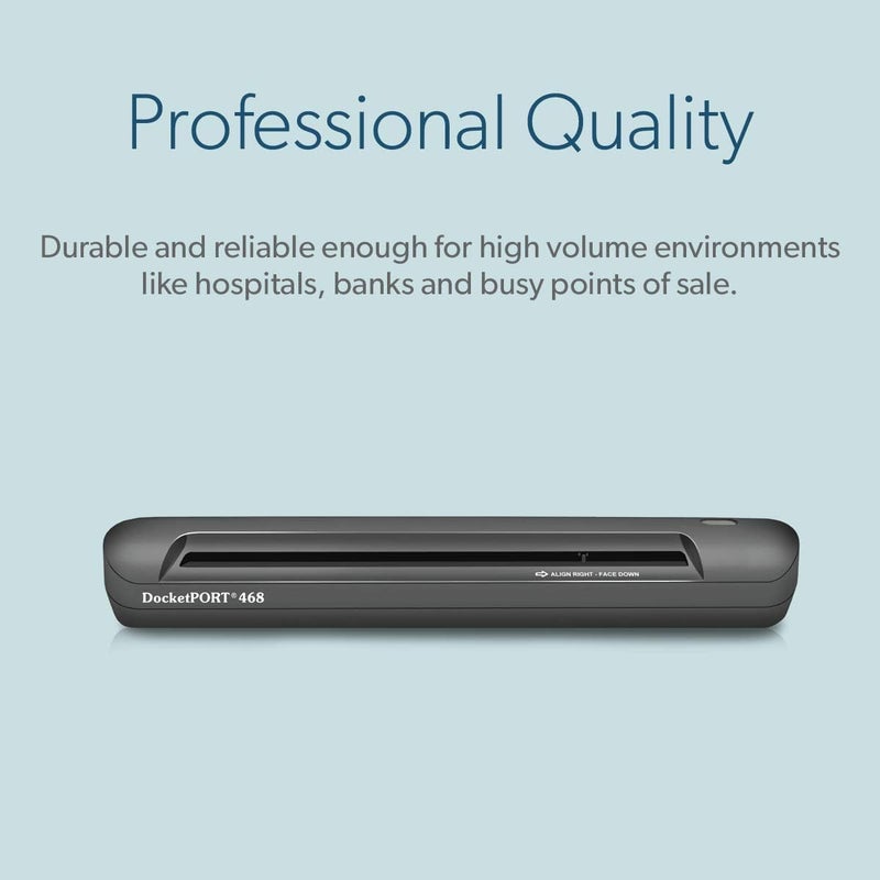 DocketPORT 468 Simplex Document and ID Scanner - Compact USB-Powered Scanner for Business Cards and Documents - Image 3